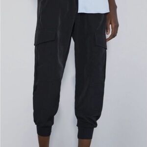 Zara Black Elastic Waist Pants
